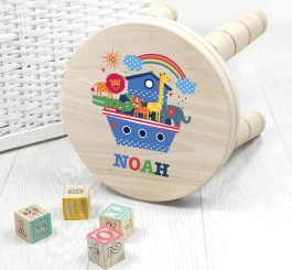 Personalised Kid's Noah's Ark Wooden Stool